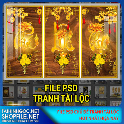 file psd tranh tai loc 2023